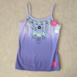 Ombré Tribal Print Cami with Built-In Bra